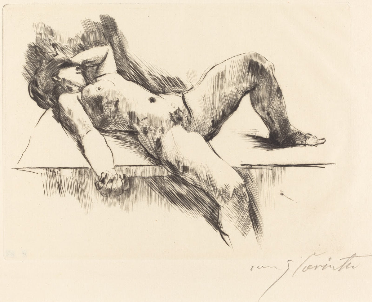 Reclining Female Nude III Liegender Weiblicher Akt III 1913