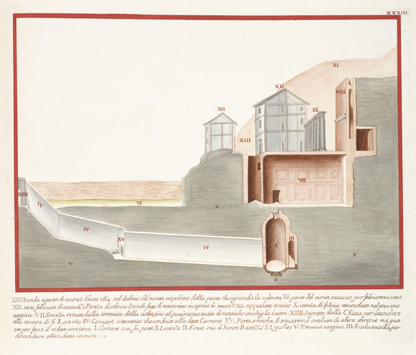 XII strada aperta di nuovo lanno 1684 nel monte esquilino dalla porte che viguar