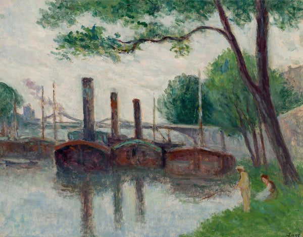 Les bords de la Seine près de la Roche Guyon 1935