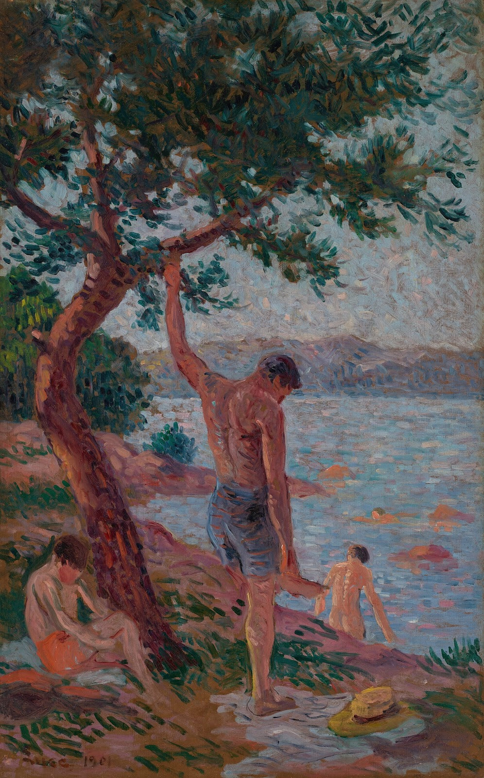 Saint Tropez baigneurs sous la pinède 1901