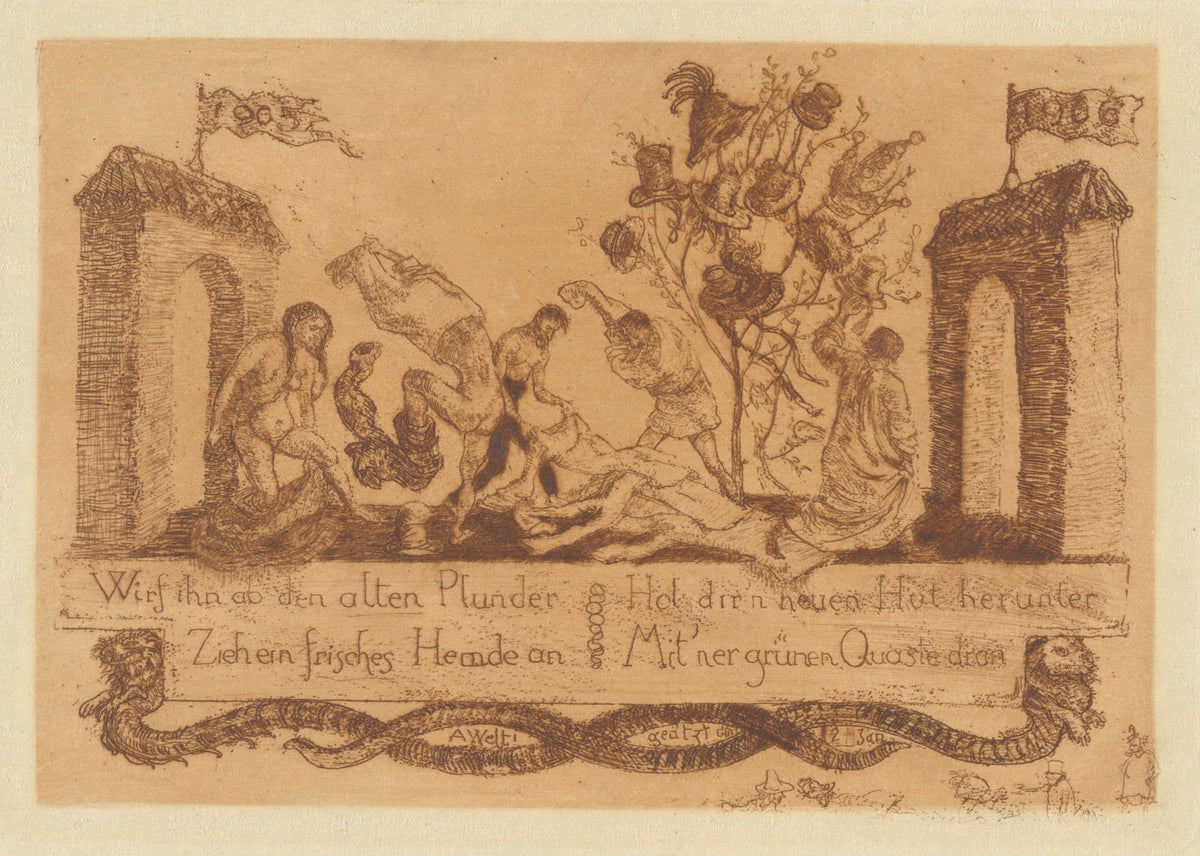 Neujahrskarte 1906 1906