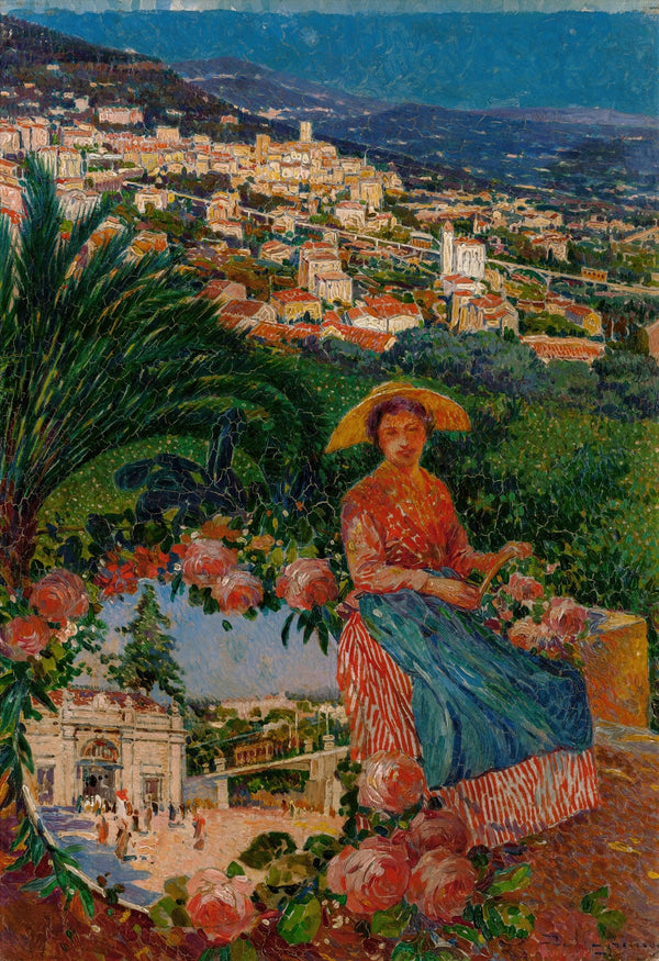 Study for Grasse Funicular travel poster circa 1910