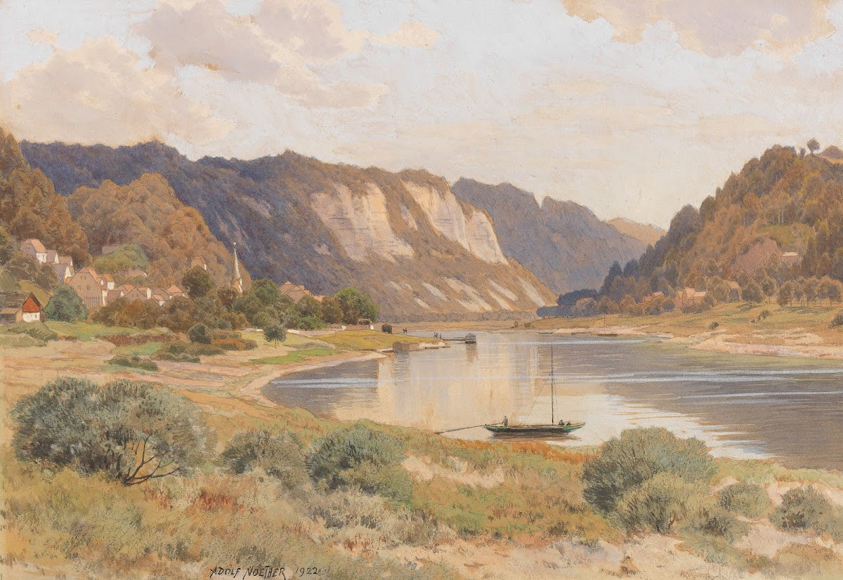 Stadt Wehlen an der Elbe Sächsische Schweiz 1922