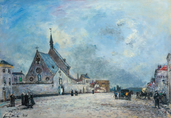 La Place De Léglise 1866