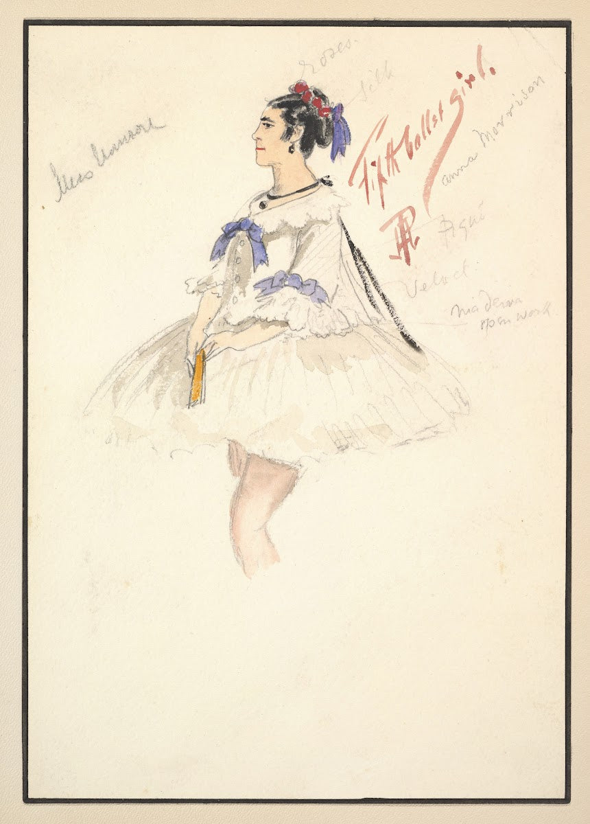 Costume Design for Fifth Ballet Girl Short White Dress 1901