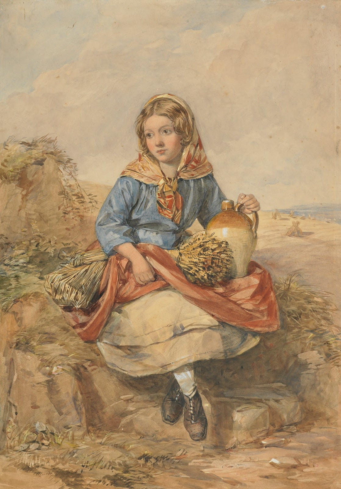 Young gleaner mid 19th century