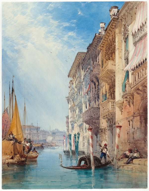 A Gondola on the Grand Canal Venice 1866