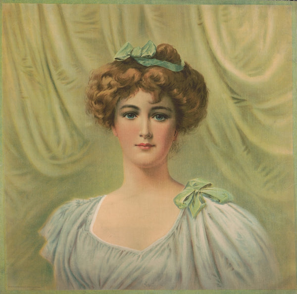 Portrait of a woman with ribbons in hair 1906