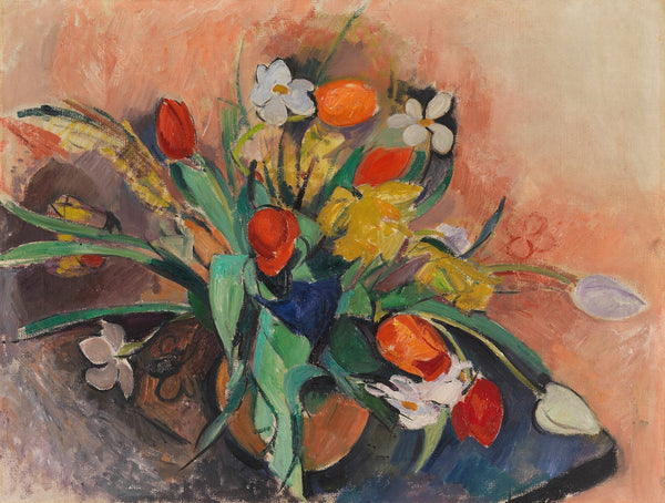 Vase Mit Tulpen Und Narzissen 1919