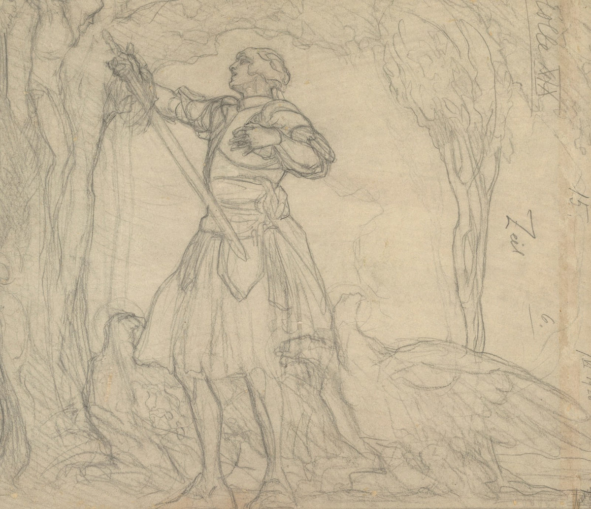 A knight before a vision of Christ 1920