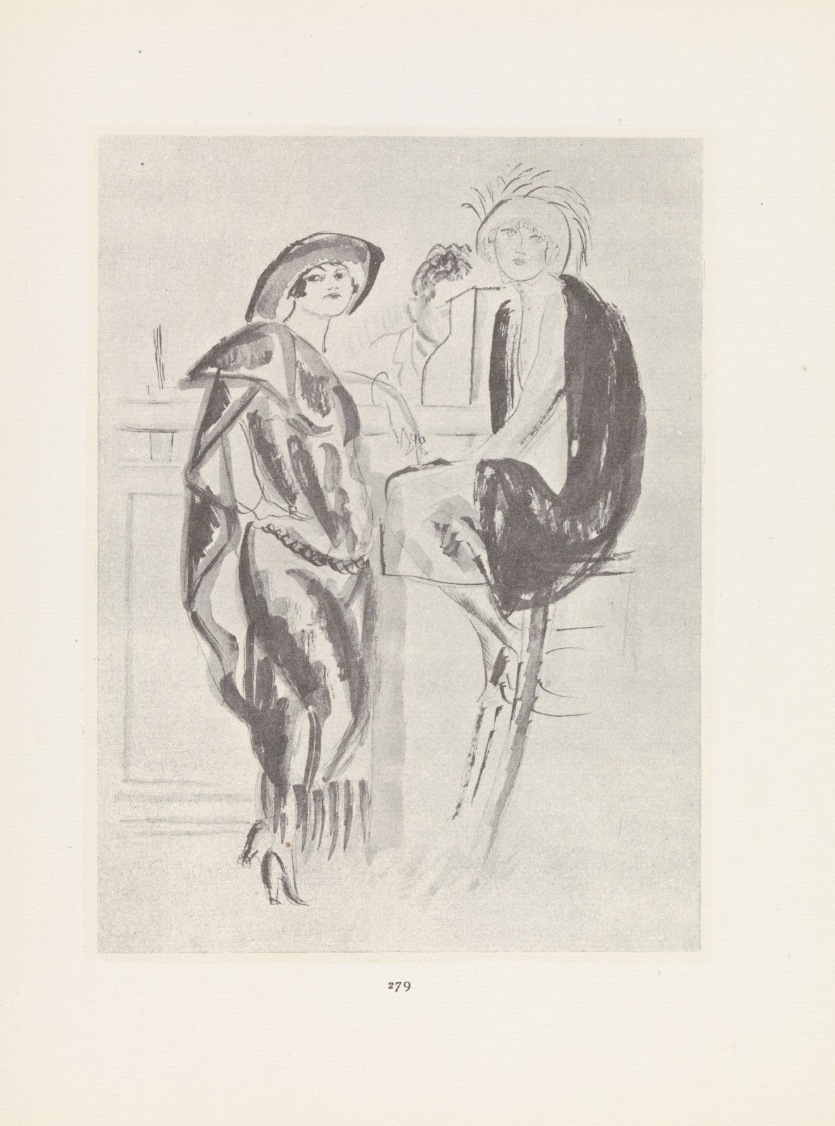 Two women at a bar 1921