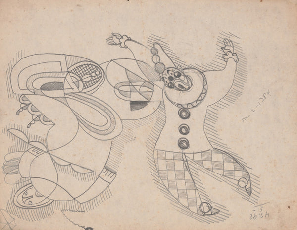 Miscellaneous interior details Details figural doodles and notations 1910