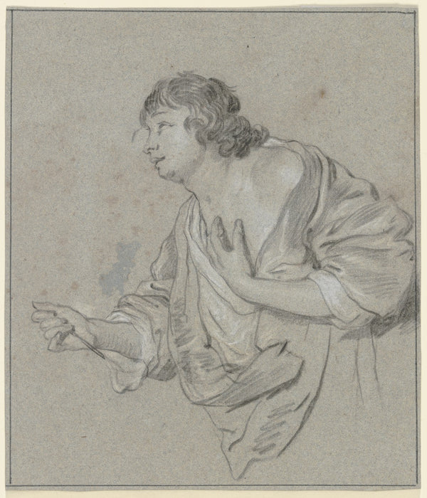 Young man looking up