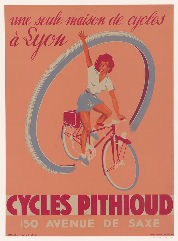 Une seule maison de cycles à Lyon Cycles Pithioud 150 avenue de Saxe 1946