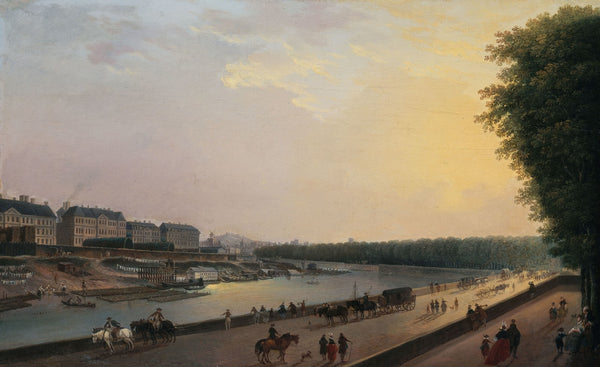 La Seine à la Grenouillère vue prise de la terrasse du bord de leau aux Tuileri