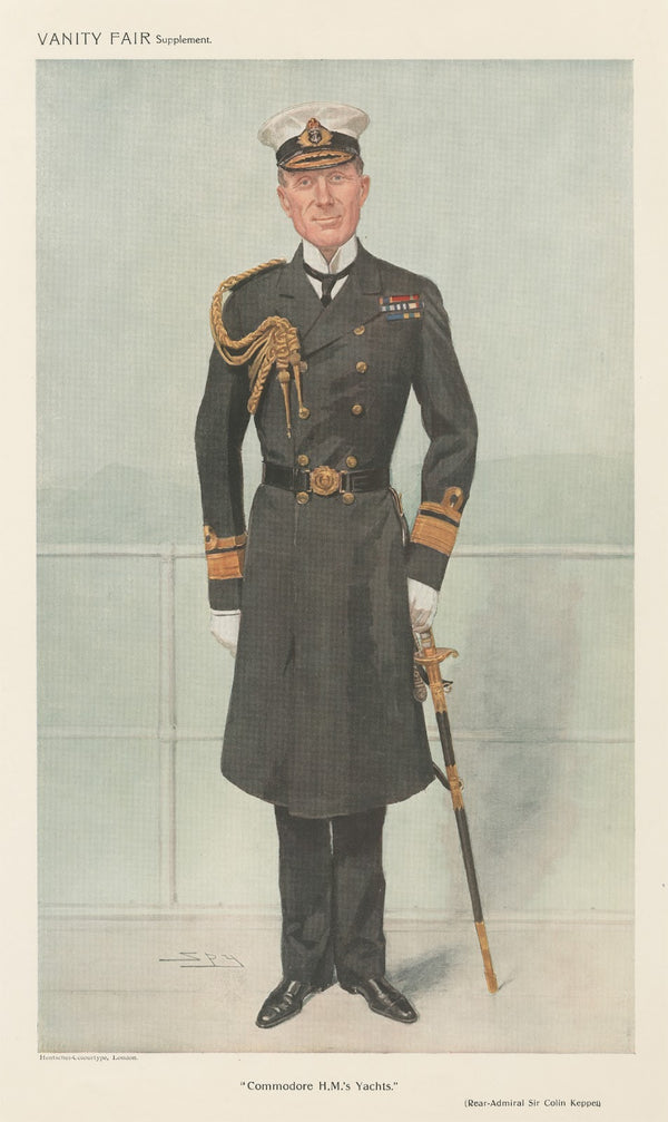 Military and Navy Commodore HMs Yachts Rear Admiral Sir Colin Keppel 1909