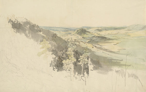 Hilly Landscape with Landsberg Castle 1830 1836