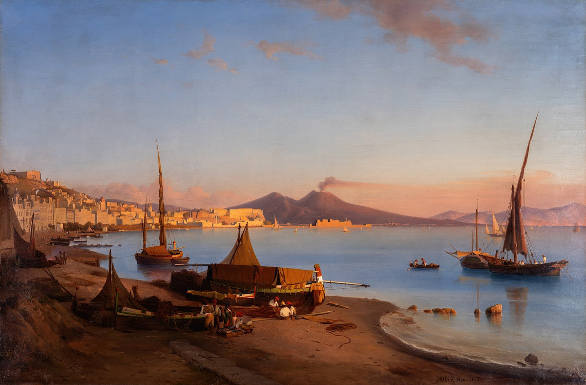 View of Naples with Vesuvius in the Background 1845