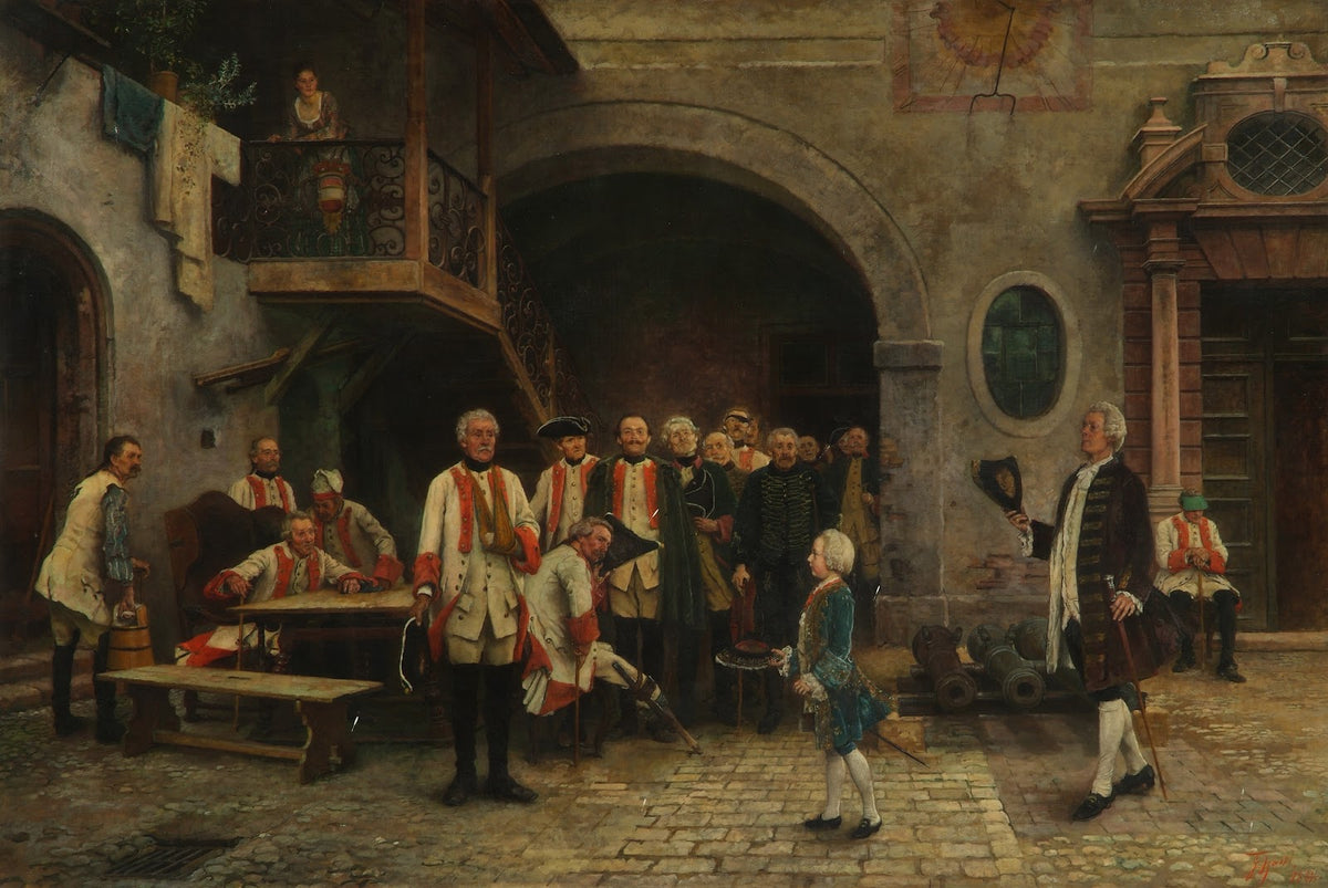 Kaiser Joseph II als Knabe bei den Invaliden in Wien 1882