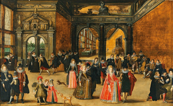A Palace Interior With An Elegant Company