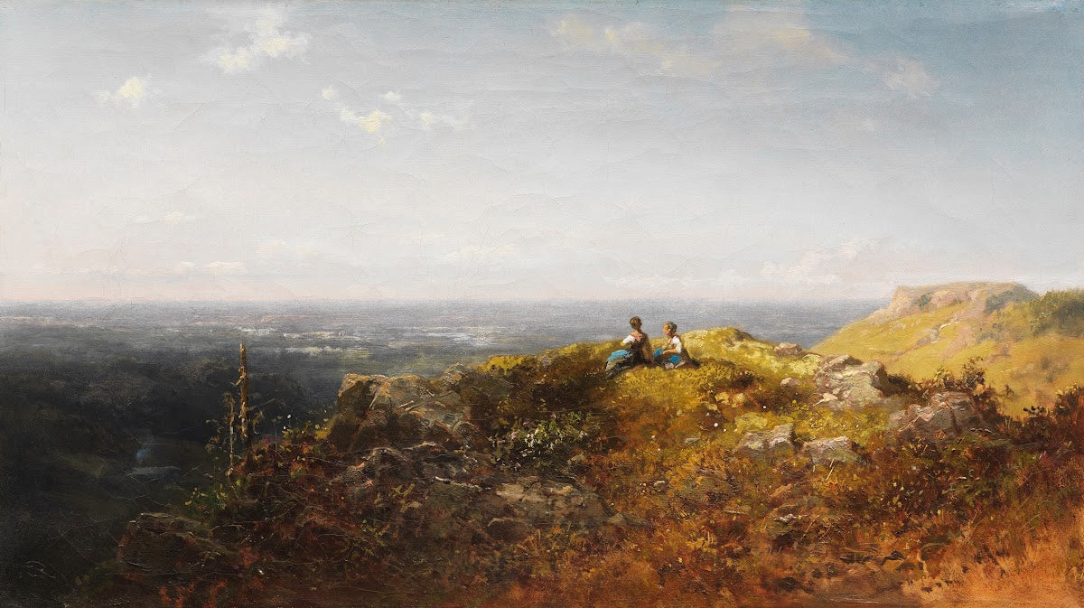Zwei Dirndl auf der Alm 1870
