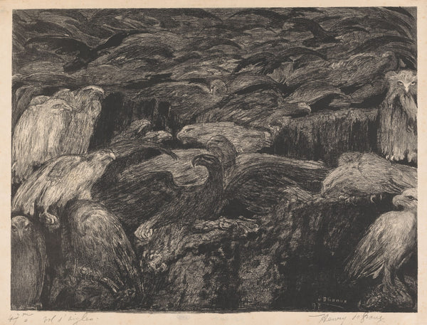 Groep roofvogels 1893