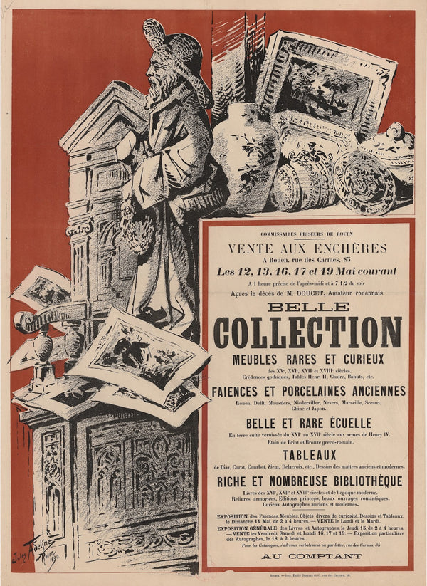 Belle collection meubles rares et curieux 1890