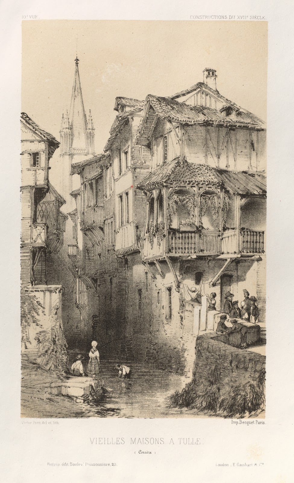 Vielles Maisons A Tulle Correze 1860