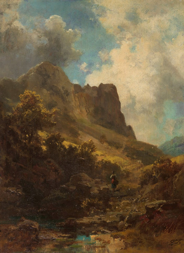 Talschlucht mit Sennerin 1875