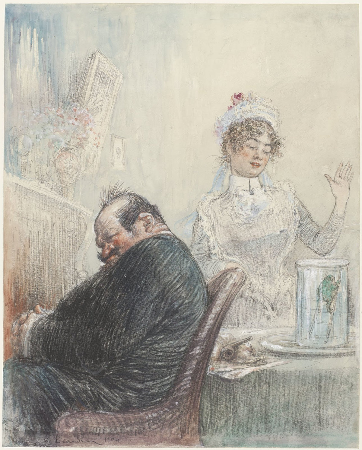 De grijsaard en de kikker 1904