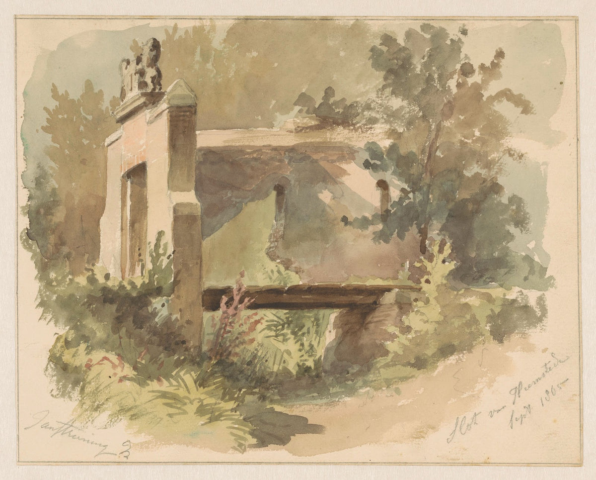 Ruïne van het slot van Heemstede 1865