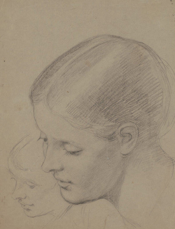 Studies of a Female Head recto c 1850 1870