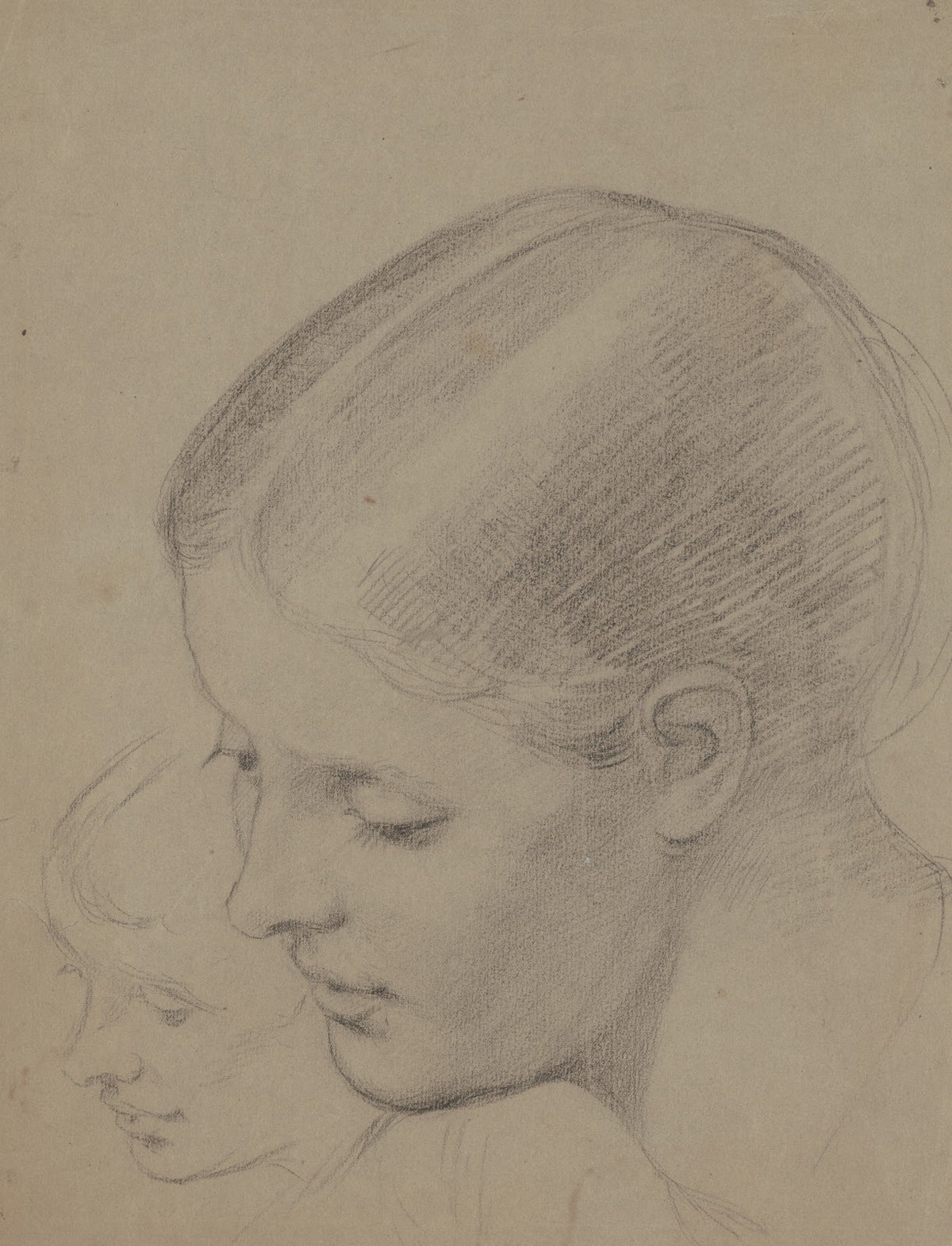 Studies of a Female Head recto c 1850 1870