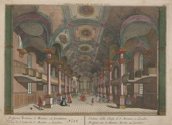 View of the Church of St Martin in London 1750