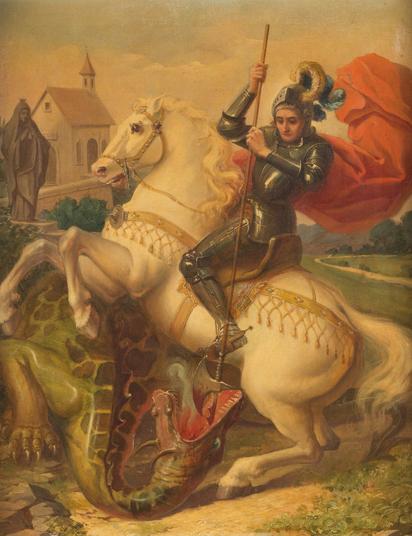 Saint George fighting the dragon