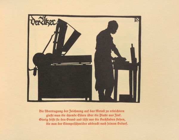 Die Schriftgiesserei im Schattenbild Pl05 1936