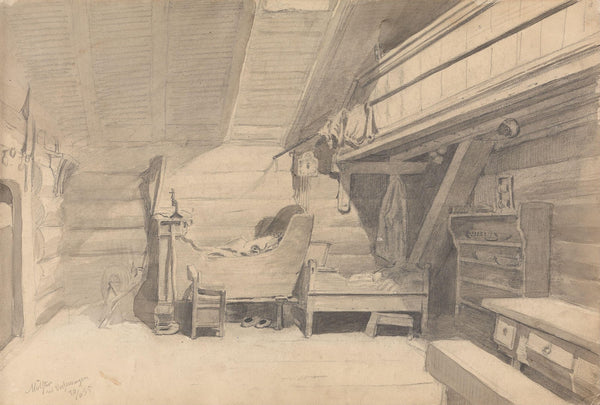 Interiør Mølster på Voss 1855