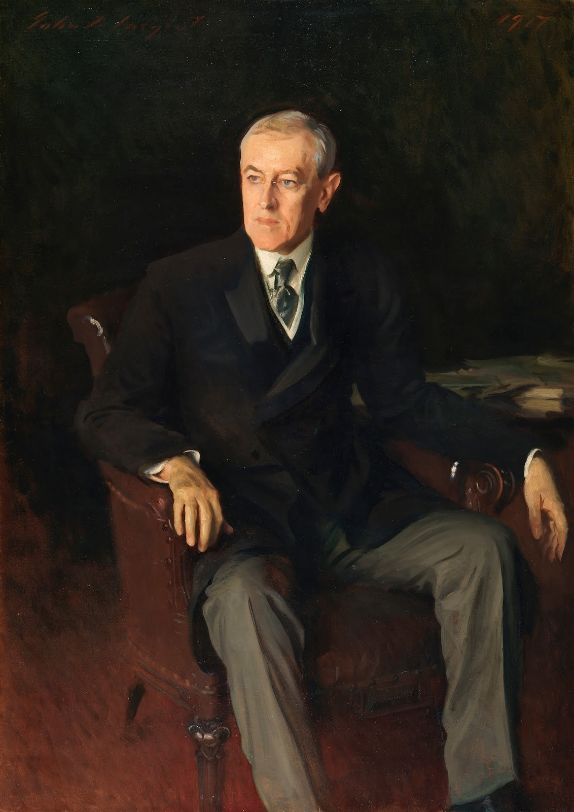 Portrait of Woodrow Wilson 1856 1924 American President 1917