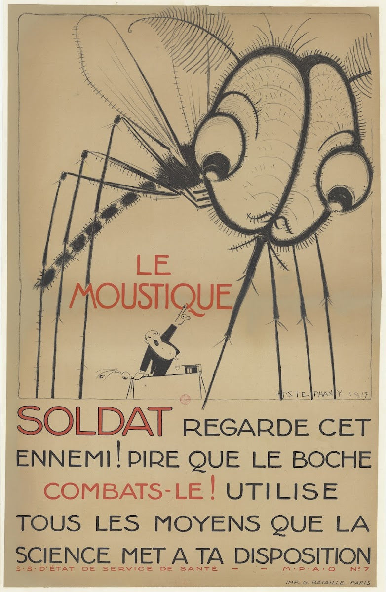 Le moustique Soldat regarde cet ennemi Pire que le Boche combats le 1917