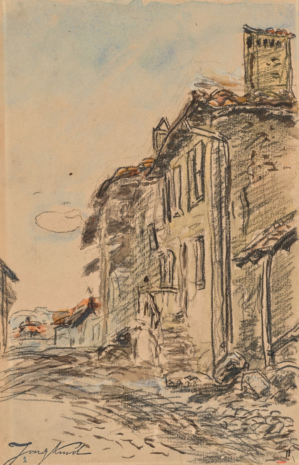Rue à La Côte Saint André Dauphiné 1882