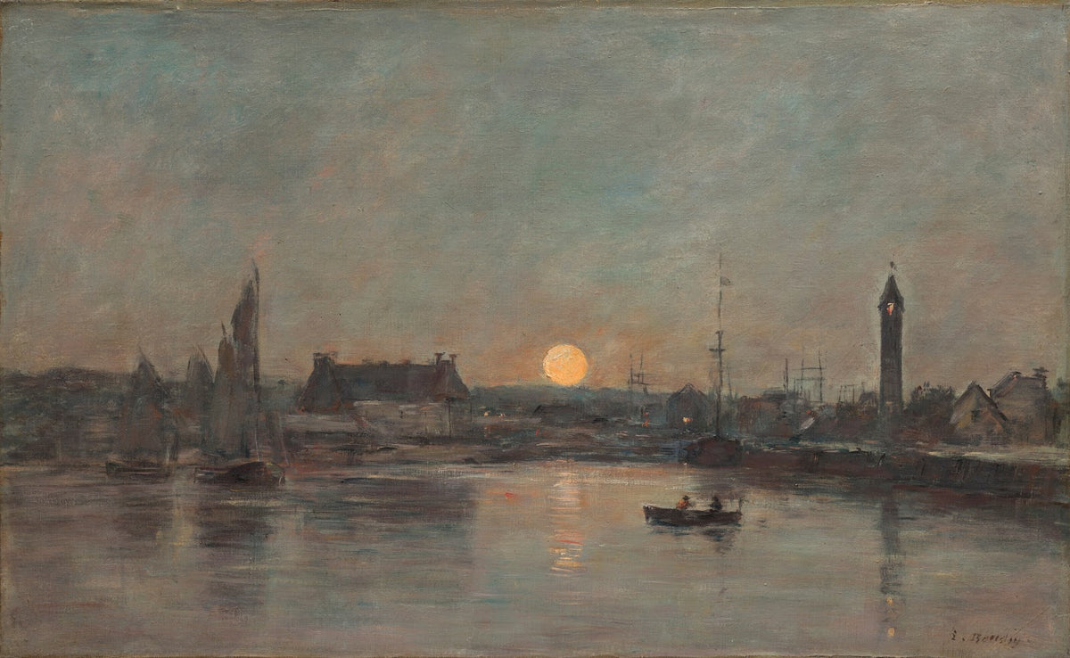 Vue du port de Trouville au crépuscule 1885 90