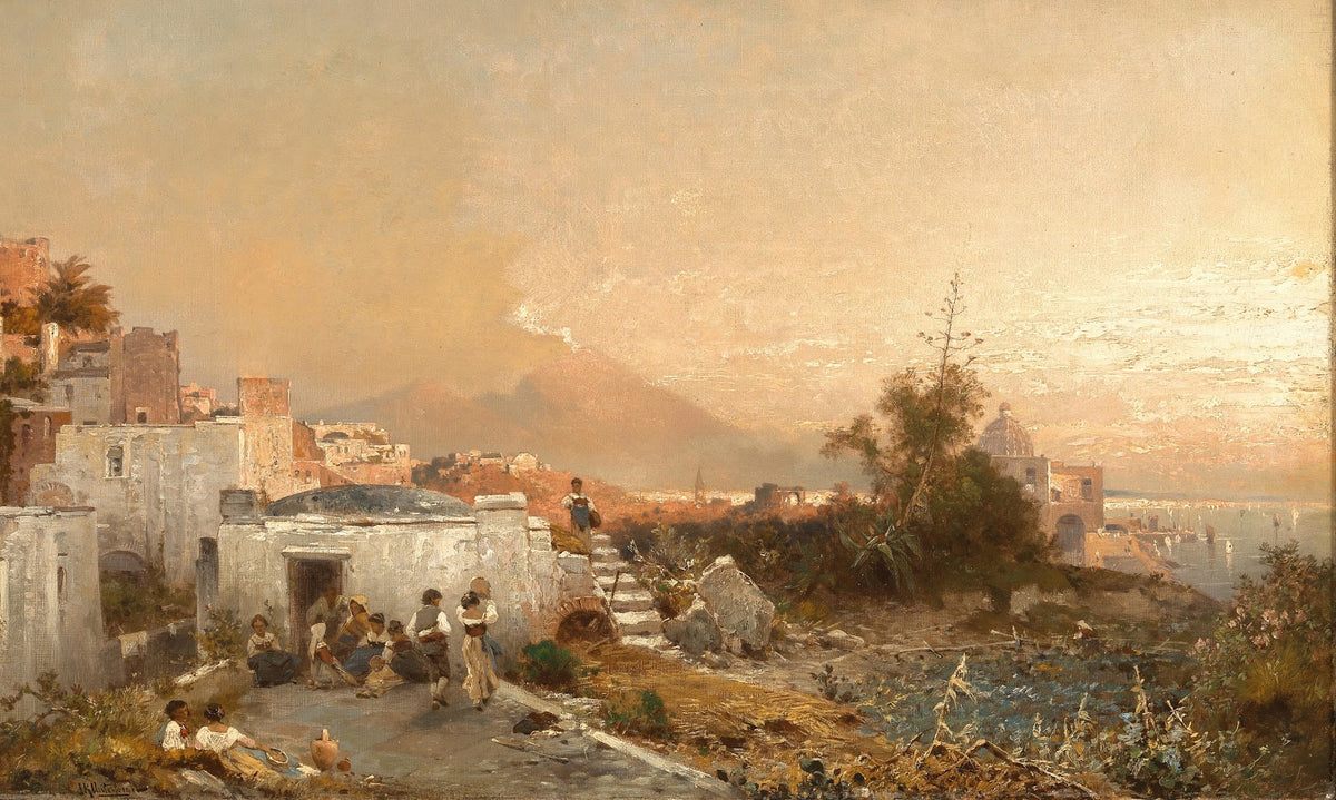 On the Veranda in the Background Naples