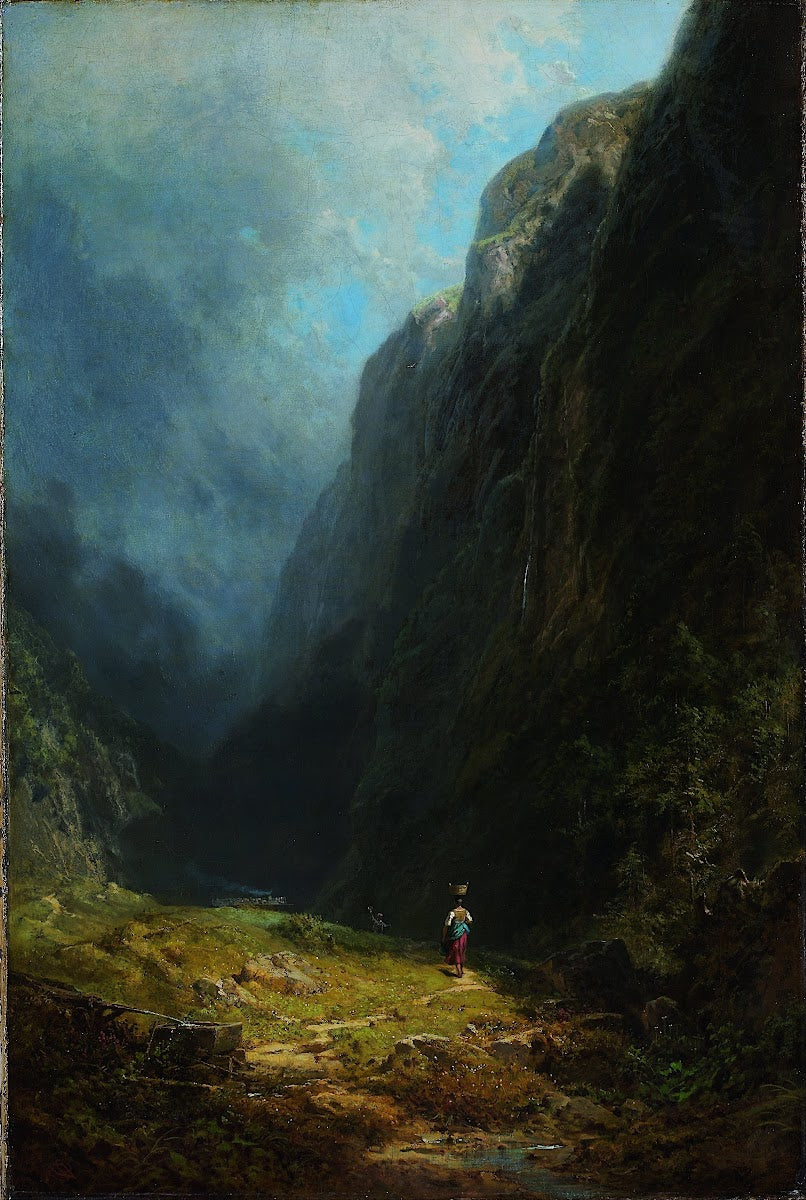 In the Alpine High Valley Landscape with Mt Wendelstein circa 1871
