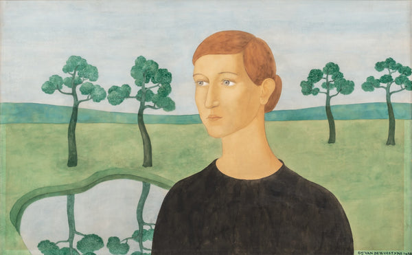 Portrait of a young woman in a landscape 1938