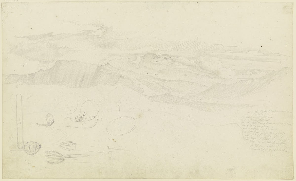 Weiter Blick über die Sabiner Berge 1830 1831