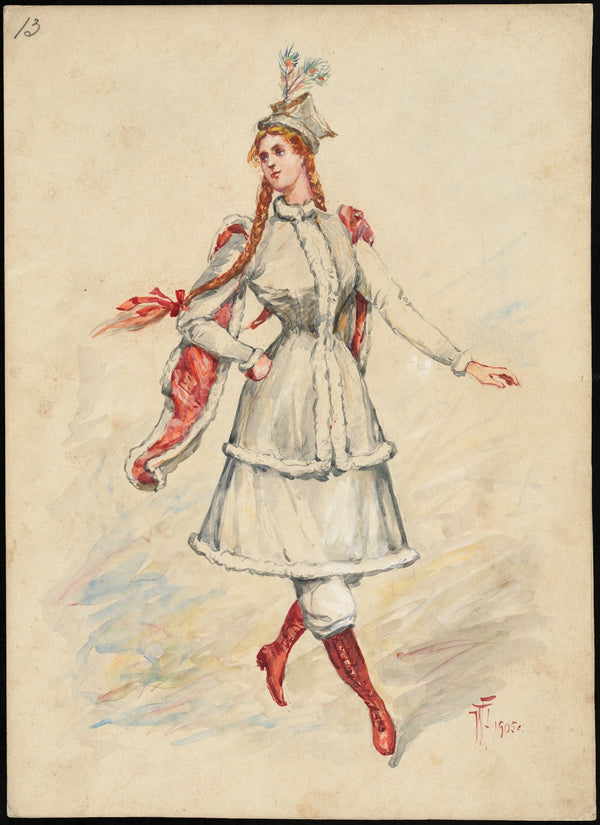 Unidentified Italian opera costume design plate 13 1905