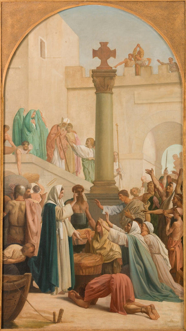 Sainte Geneviève distribuant le pain aux pauvres pendant le siège de Paris 1860