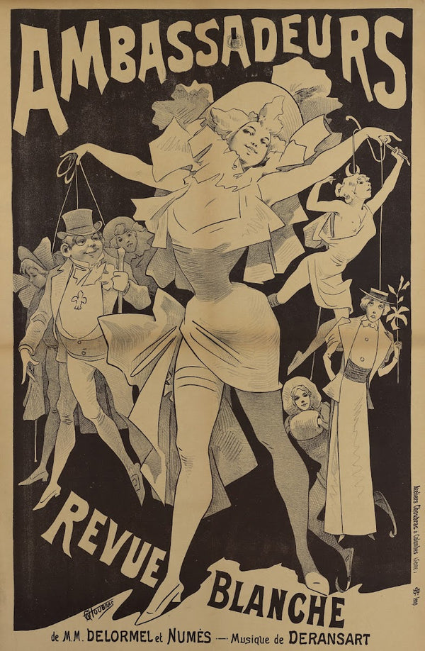 Ambassadeurs Revue blanche de MM Delormel et Numès Musique de Deransart 1890