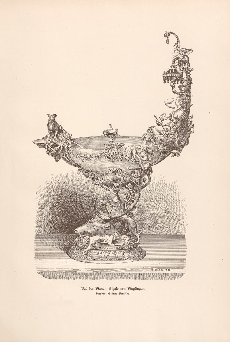 Das Bad der Diana Schale von Dinglinger 1888