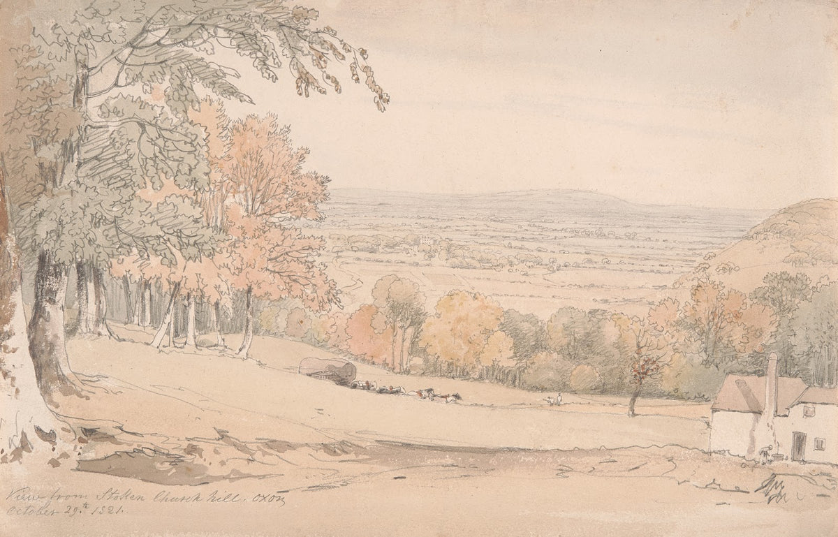 View from Stokenchurch Hill Buckinghamshire 1821